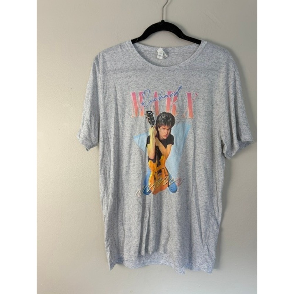 Richard Marx Graphic T-Shirt Gray Heather 80s Retro Style Large Bella Canvas